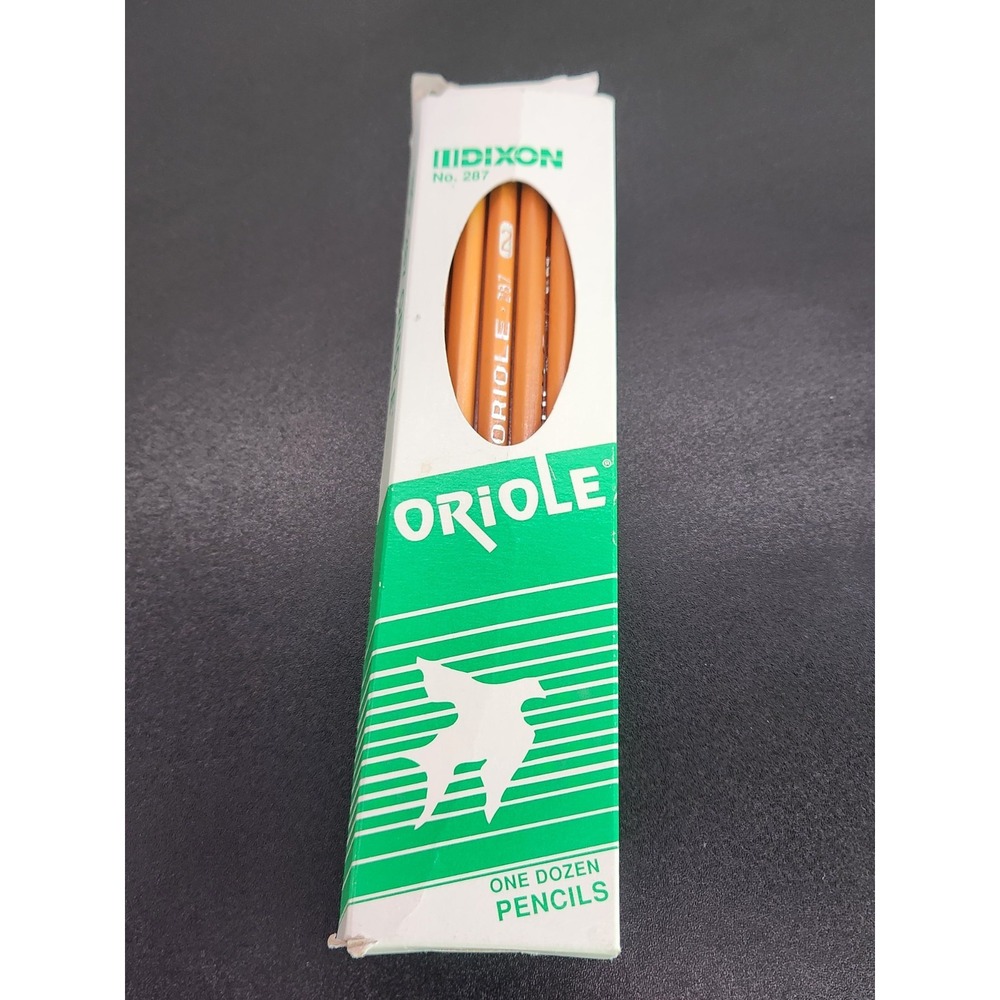 VINTAGE DIXON PENCILS NOS BOX OF 11 NO. 287 ORIOLE MODEL NO. 2 LEAD